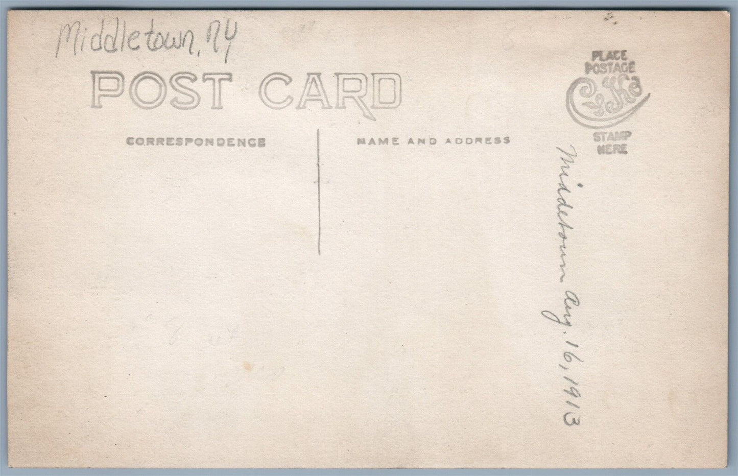 MIDDLETOWN NY PRE-KINDERGARTEN 1913 ANTIQUE REAL PHOTO POSTCARD RPPC