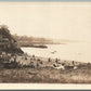 CAPE COTTAGE ME BEACH SCENE ANTIQUE REAL PHOTO POSTCARD RPPC