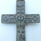 RUSSIAN 17th CENTURY ANTIQUE BRASS NECK CROSS icon