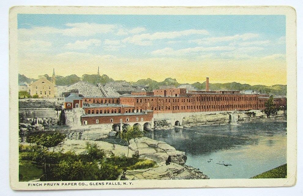 ANTIQUE POSTCARD FINCH PRUYN PAPER CO. GLENS FALLS N.Y.