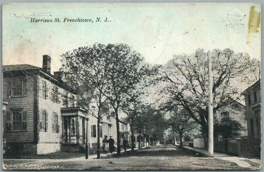 FRENCHTOWN NJ HARRISON STREET ANTIQUE POSTCARD