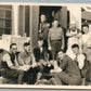 SOLDIERS PEELING THE POTATOES ANTIQUE REAL PHOTO POSTCARD RPPC