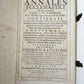 1694 BLIND-STAMPED PIGSKIN OVER WOODEN BOARDS FOLIO ANNALES ECCLESIASTICI