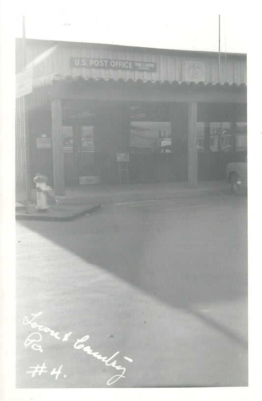 TOWN & COUNTRY PA POST OFFICE VINTAGE REAL PHOTO POSTCARD RPPC