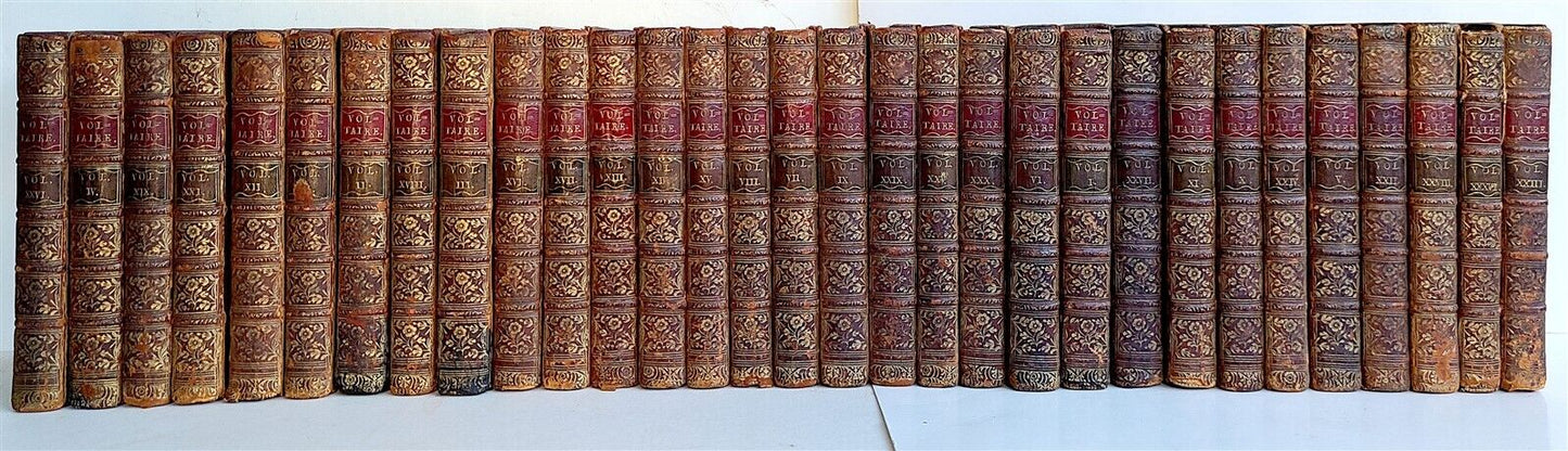 1761 - 1769 VOLTAIRE WORKS antique 31 VOLUMES in ENGLISH