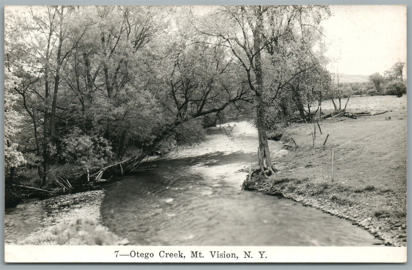 MT. VISION NY OTEGO CREEK ANTIQUE REAL PHOTO POSTCARD RPPC
