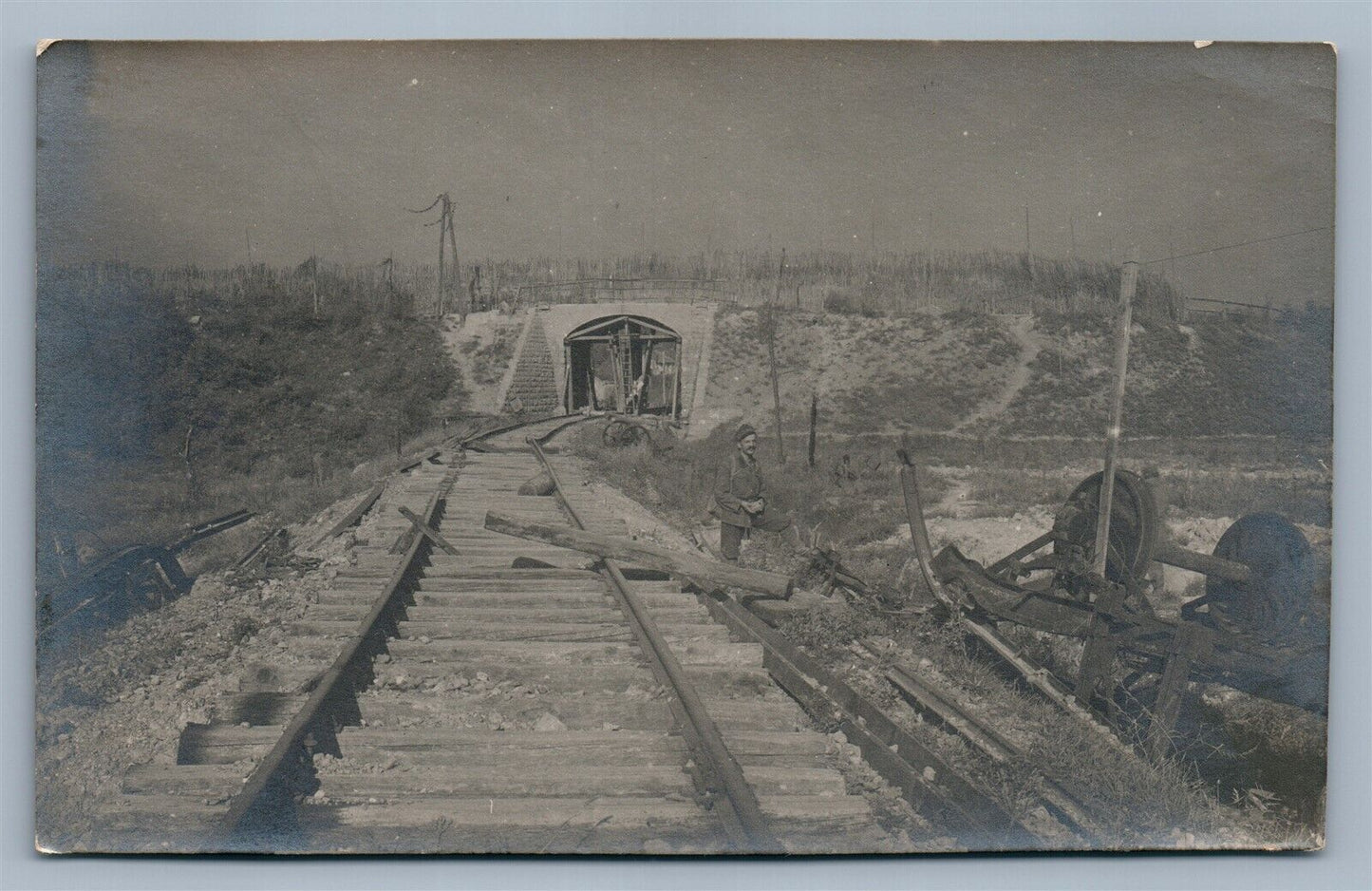 TRAIN WRECK ANTIQUE REAL PHOTO POSTCARD RPPC railroad railway