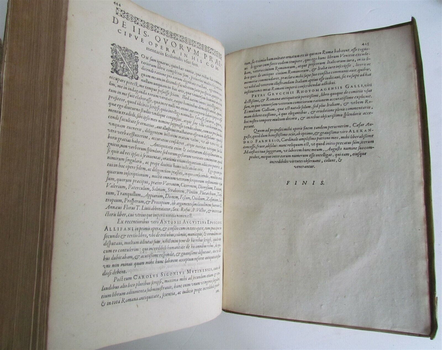 1597 ROMAN REPUBLIC COMMENTARY antique vellum bound FOLIO by Onuphrius Panvinius