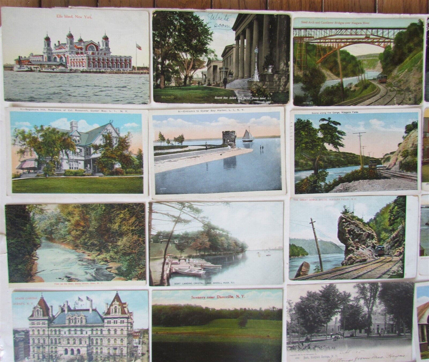 NEW YORK STATE lot of 56 NY ANTIQUE POSTCARDS