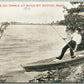 EXAGGERATED FISHING ANTIQUE POSTCARD ROXBURY BOSTON MA