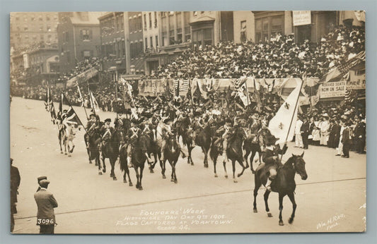 PHILADELPHIA PA FOUNDERS WEEK YORKTOWN FLAGS ANTIQUE REAL PHOTO POSTCARD RPPC