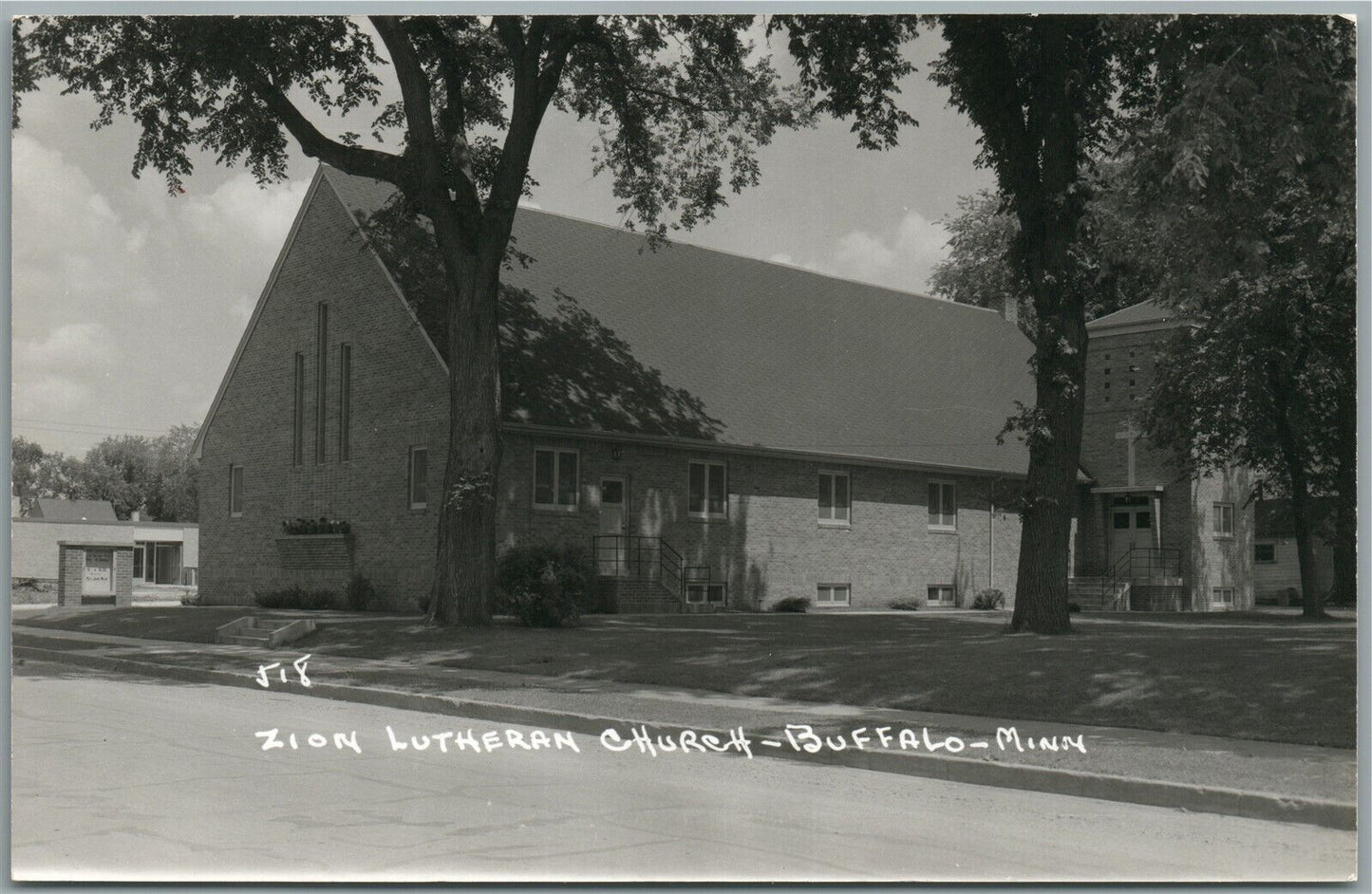 BUFFALO MN ZION LUTHERAN CHURCH VINTAGE REAL PHOTO POSTCARD RPPC