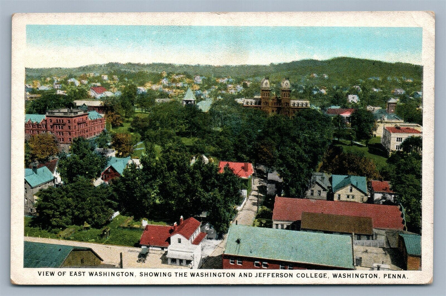 EAST WASHINGTON PA ANTIQUE POSTCARD
