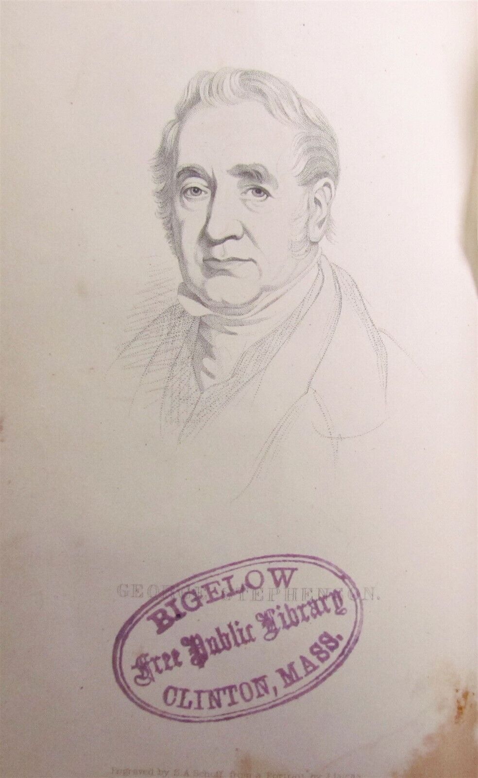 1859 LIFE OF GEORGE STEPHENSON RAILWAY ENGINEER by SAMUEL SMILES antique