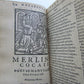 1581 ILLUSTRATED MACARONIC POETRY MERLINI COCAII antique 16th CENTURY RARE