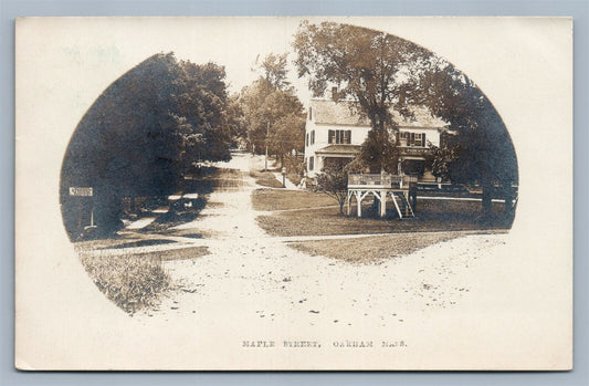 OAKHAM MA MAPLE STREET ANTIQUE REAL PHOTO POSTCARD RPPC