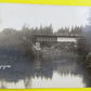 RPPC VINTAGE 1929 PHOTO POSTCARD RURAL BRIDGE in FINLAND w/ WRITINGS IN RUSSIAN
