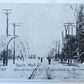 VINTAGE POSTCARD 1909 ICE STORM SOUTH MAIN STREET GLOVERSVILLE NY NEW YORK