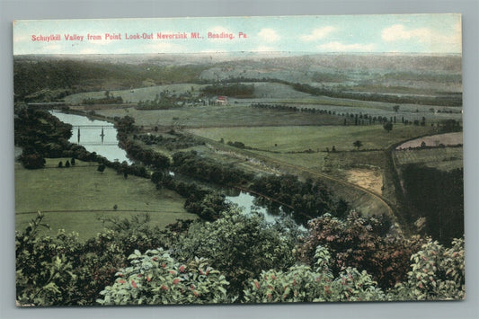 READING PA SCHUYKILL VALLEY ANTIQUE POSTCARD