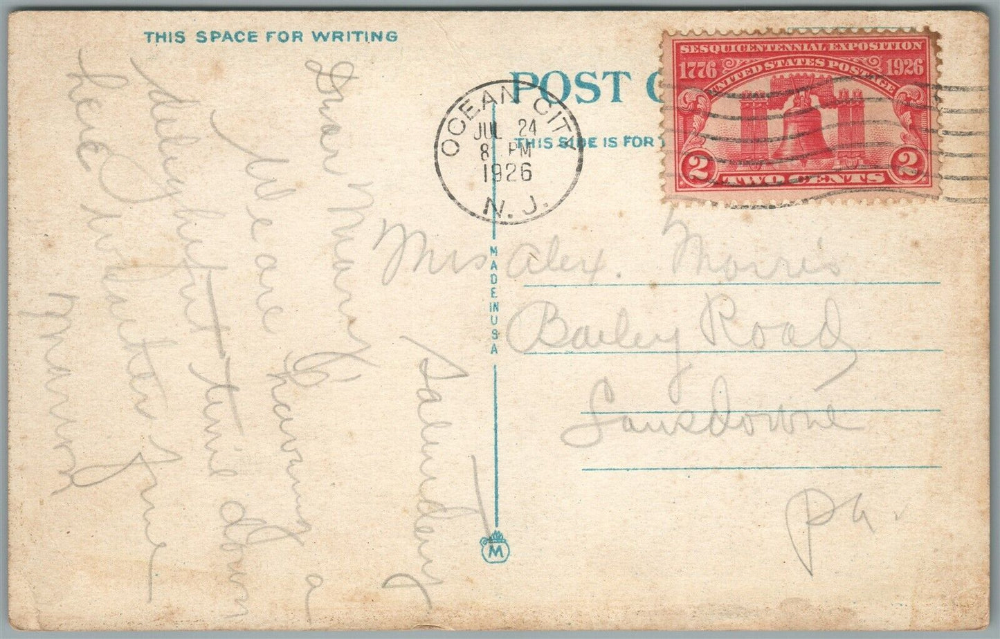 OCEAN CITY NJ WATCHING THE SPORTS ANTIQUE POSTCARD