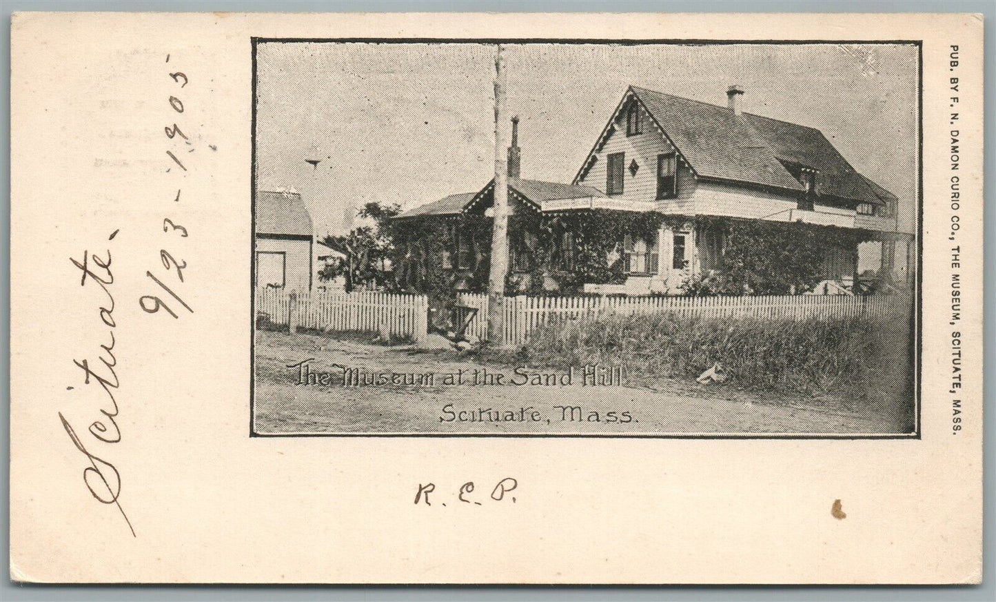 NORTH SCITUATE MA MUSEUM AT SAND HILL ANTIQUE POSTCARD