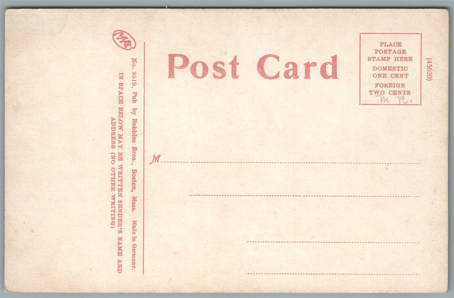 PLYMOUTH MA GURNETT'S LIGHT ANTIQUE POSTCARD