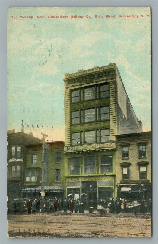 SCHENECTADY NY RAILWAY COMPANY STATE STREET ANTIQUE POSTCARD