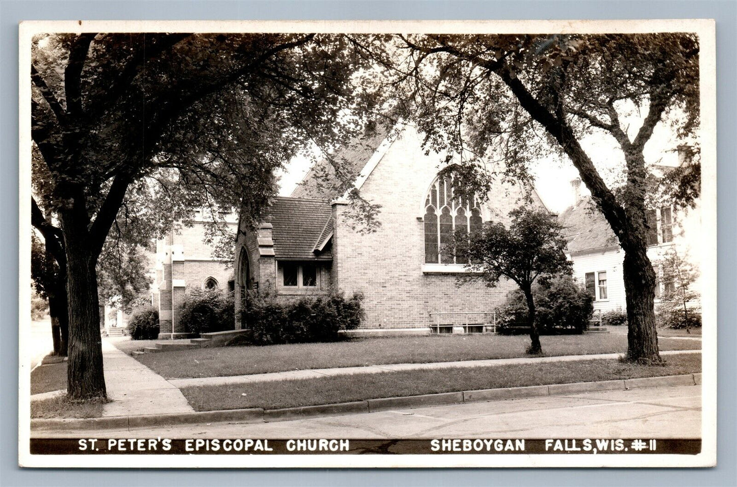 SHEYBOGAN FALLS WI ST. PETER'S CHURCH VINTAGE REAL PHOTO POSTCARD RPPC