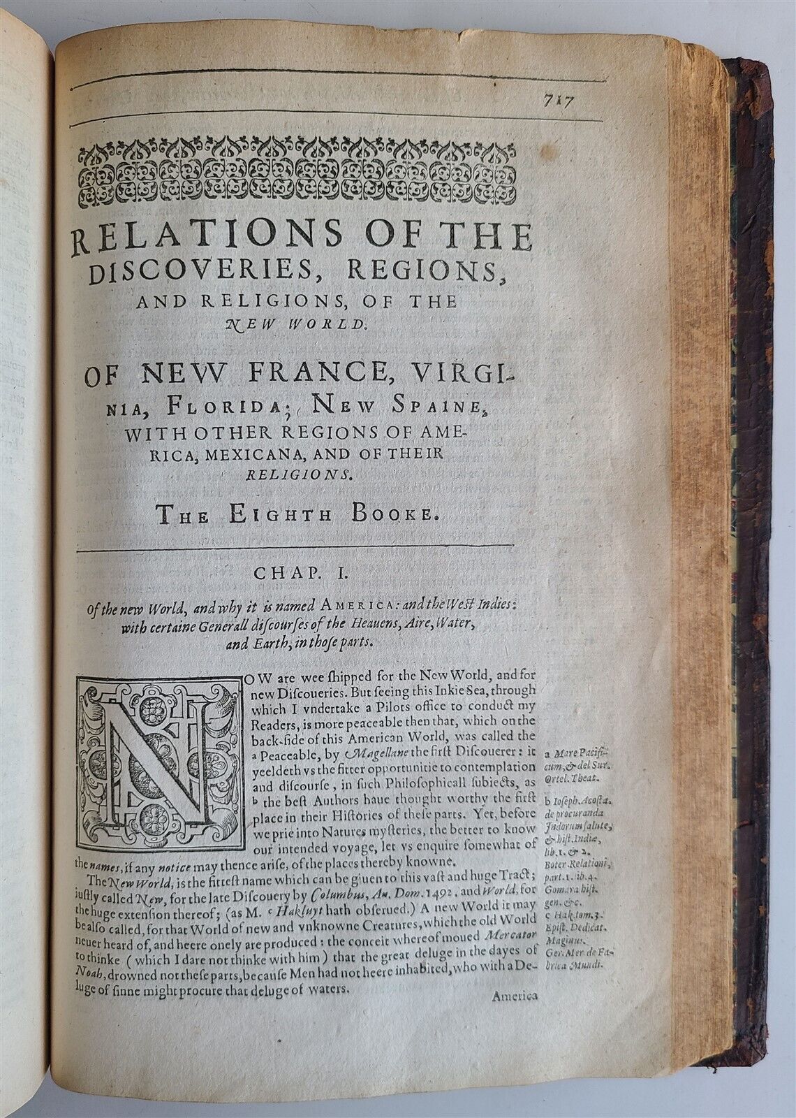 1614 PURCHAS HIS PILGRIMAGE. OR RELATIONS OF THE WORLD antique in ENGLISH rare