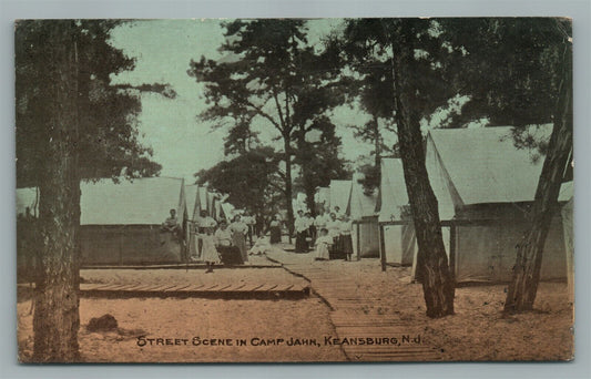 KEANSBURG NJ CAMP JAHN STREET SCENE ANTIQUE POSTCARD