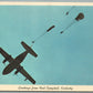 AIRPLANE PARATROOPERS JUMP from C-123 FORT CAMPBELL KY VINTAGE MILITARY POSTCARD