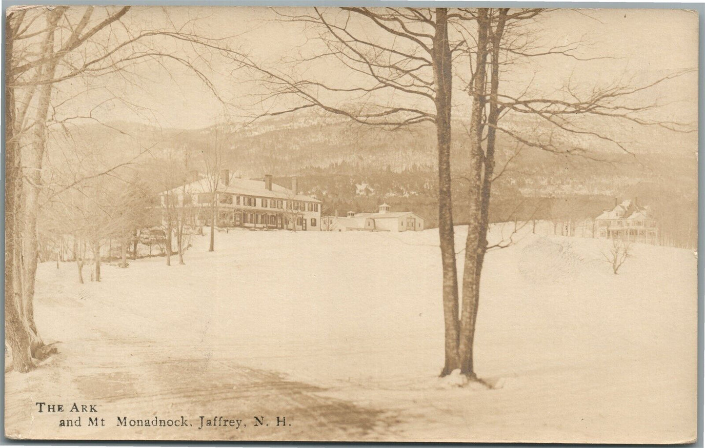 JAFFREY NH THE ARK & MT. MONADNOCK ANTIQUE REAL PHOTO POSTCARD RPPC