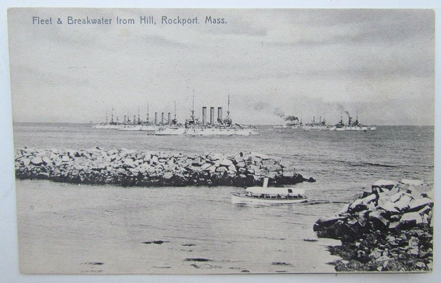 VINTAGE UNDIVIDED POSTCARD OPENING NEW DRY DOCK CHARLESTOWN MASSACHUSETTS