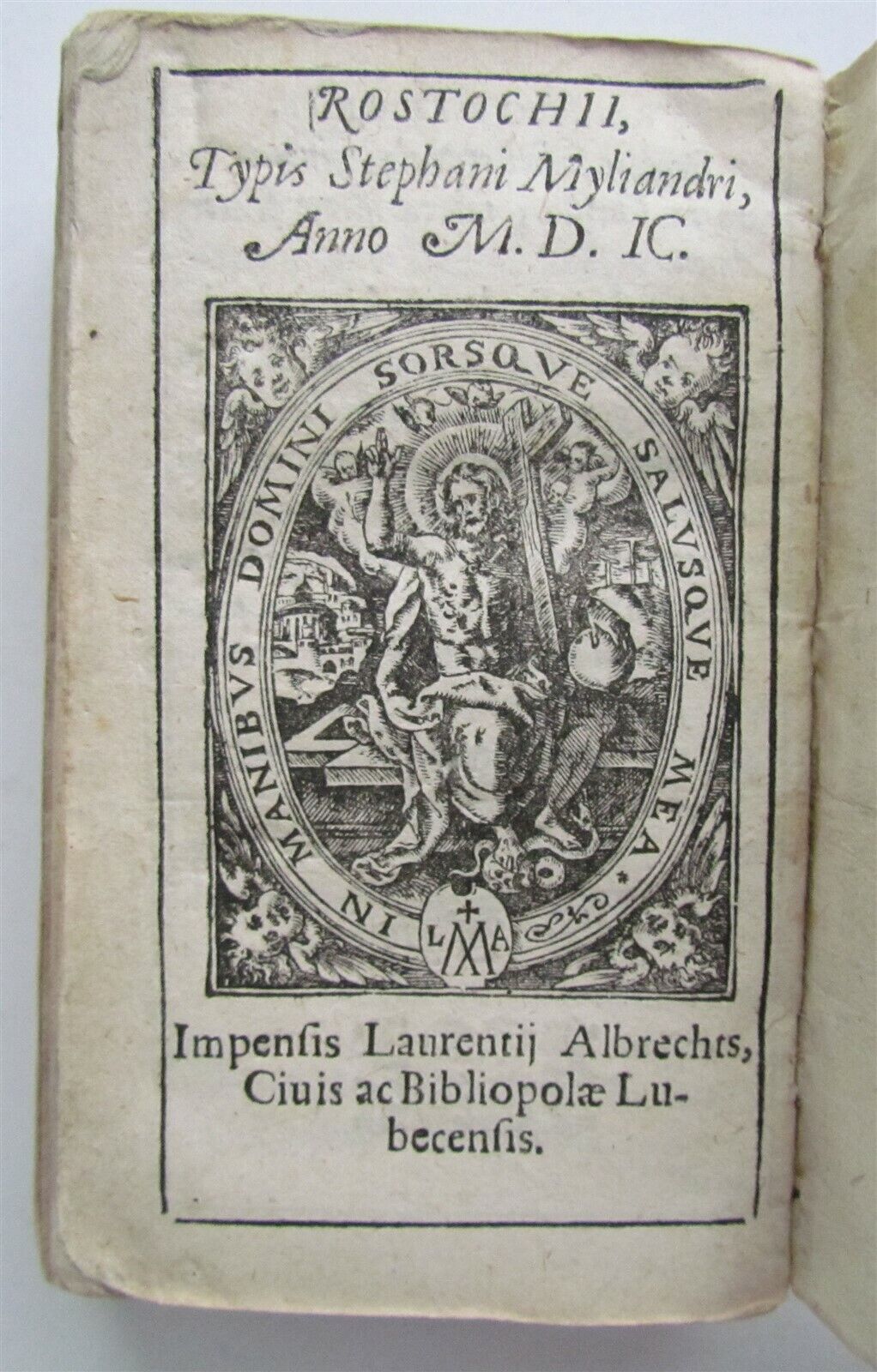 1590 Antidote Against Temptations of Every Sort antique VELLUM 16 century Weller