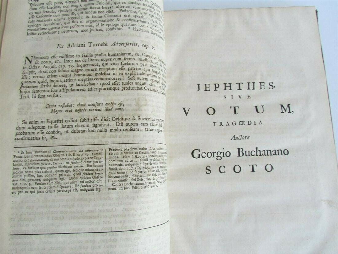 1715 2 VOLUMES Georgii Buchanani Scoti Poetarum antique POETRY