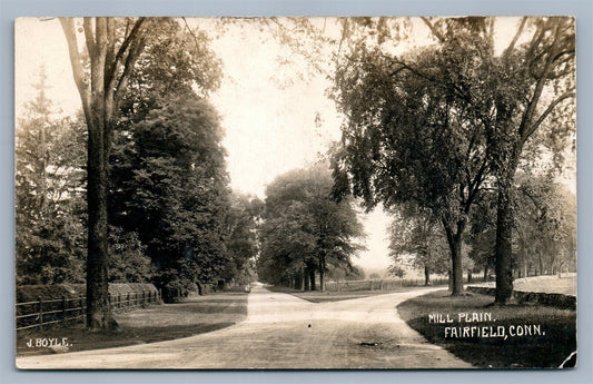 FAIRFIELD CT MILL PLAIN ANTIQUE REAL PHOTO POSTCARD RPPC