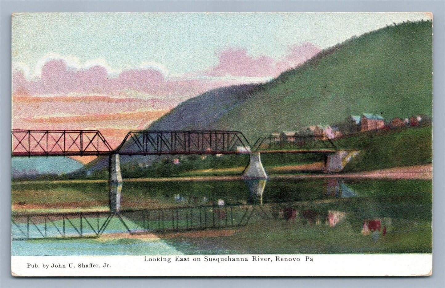 RENOVO PA SUSQUEHANNA RIVER ANTIQUE POSTCARD