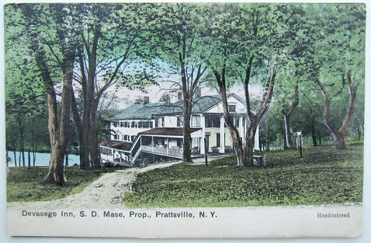 VINTAGE POSTCARD DEVASEGO INN S.D. MASE PROP., PRATTSVILLE N.Y.