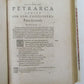 1582 POETRY by PETRARCH antique VELLUM BOUND book LE RIME DEL PETRARCA