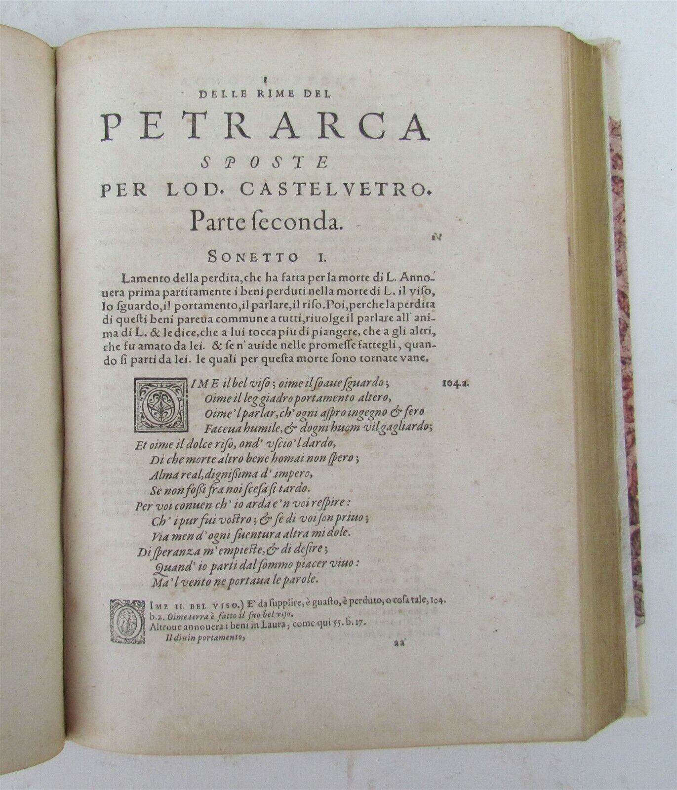 1582 POETRY by PETRARCH antique VELLUM BOUND book LE RIME DEL PETRARCA