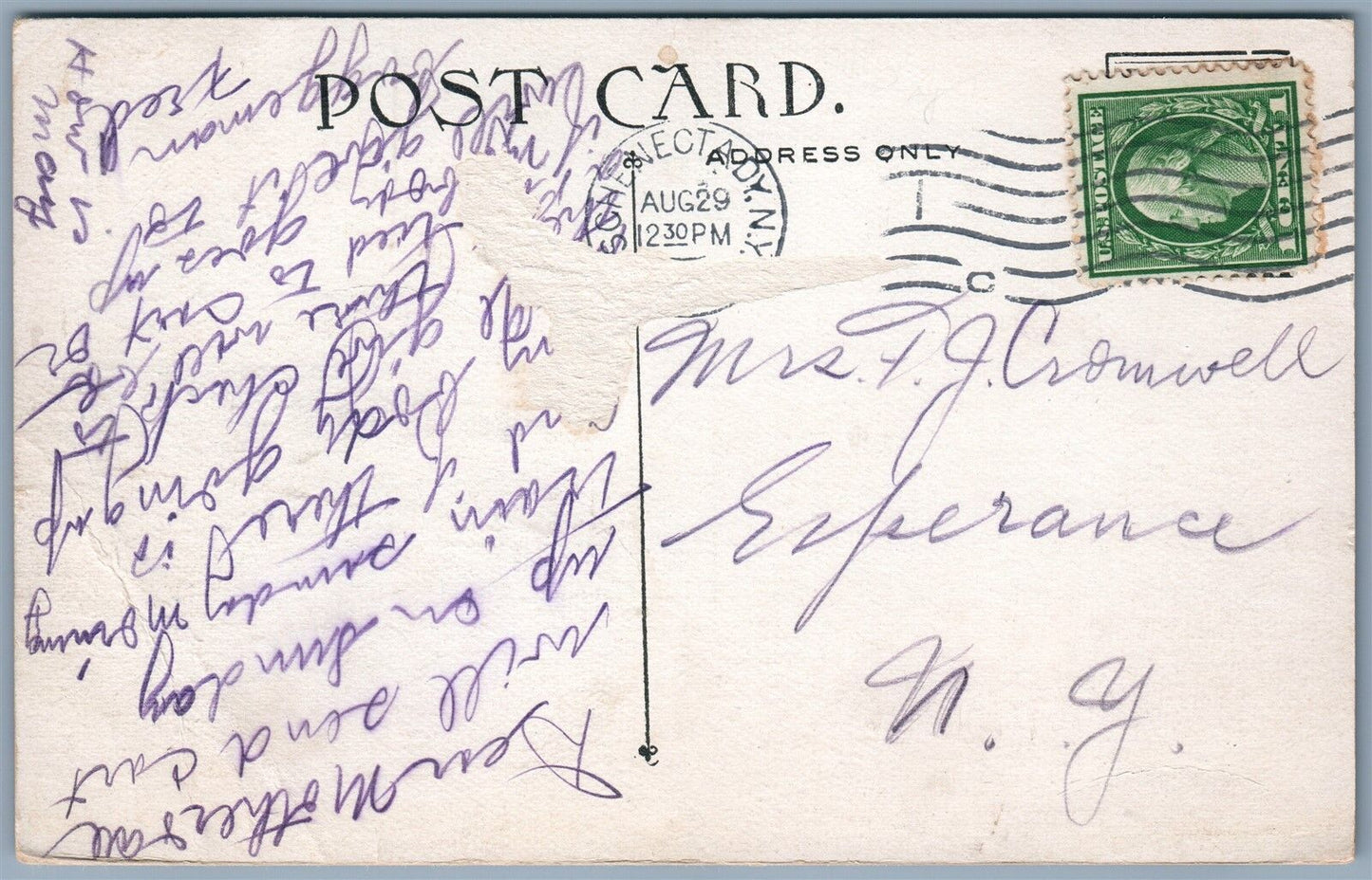 SCHENECTADY NY GENERAL ELECTRIC MAIN OFFICE ANTIQUE POSTCARD