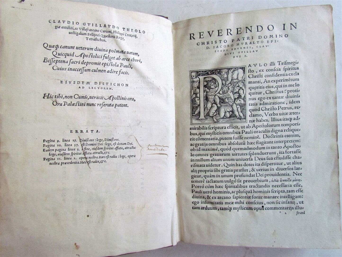 1542 Exegesis of the Corpus Paulinum by Claude Guilliaud 16th CENTURY antique