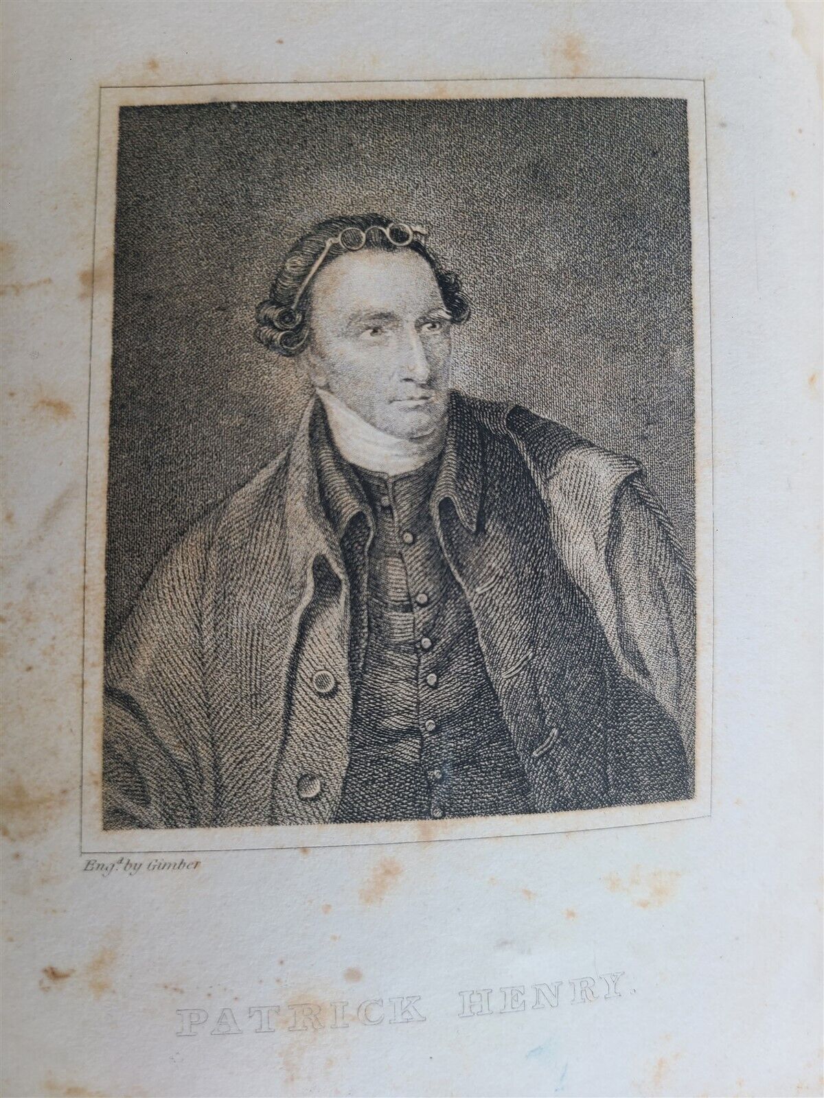 1833 SKETCHES of THE LIFE & CHARACTER of PATRICK HENRY by WILLIAM WIRT antique