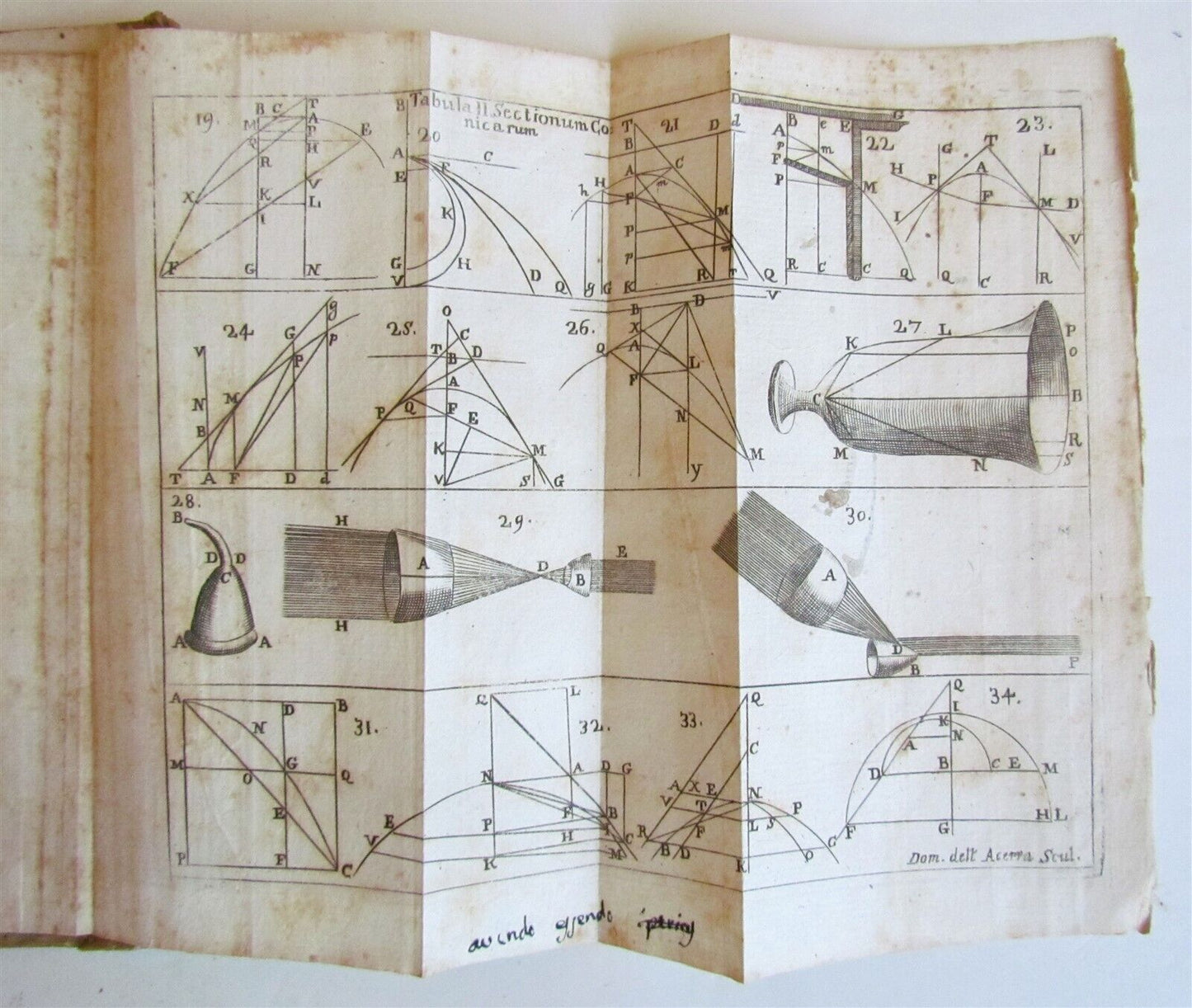 1744 MATHEMATICS EUCLID GEOMETRY ARCHIMEDE THEOREMATA antique ILLUSTRATED vellum