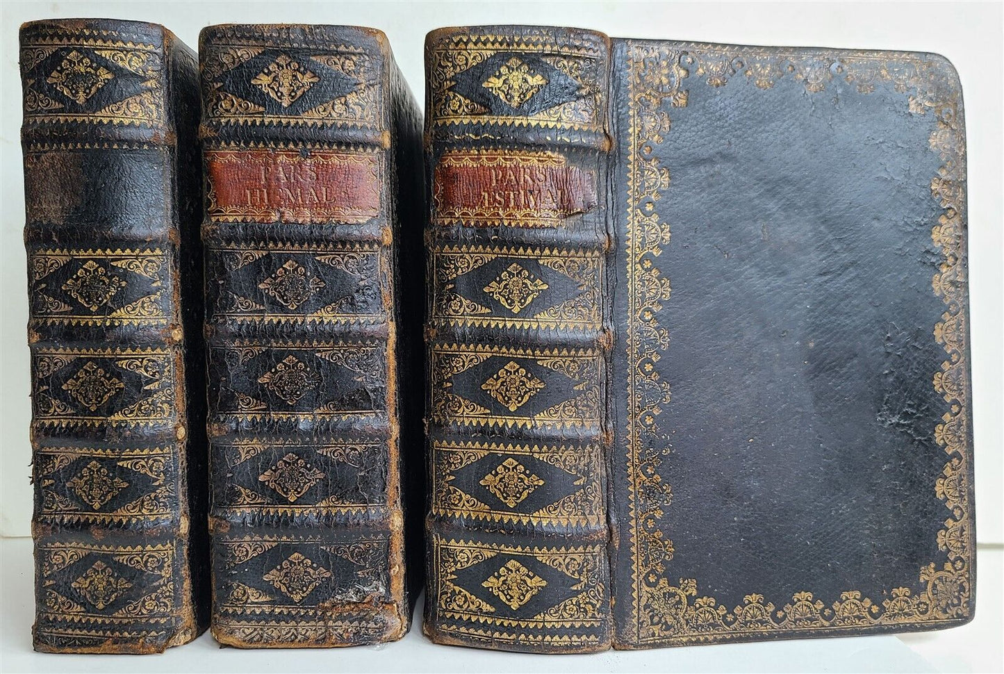 1675 BREVARIUM ROMANUM 3 volumes antique