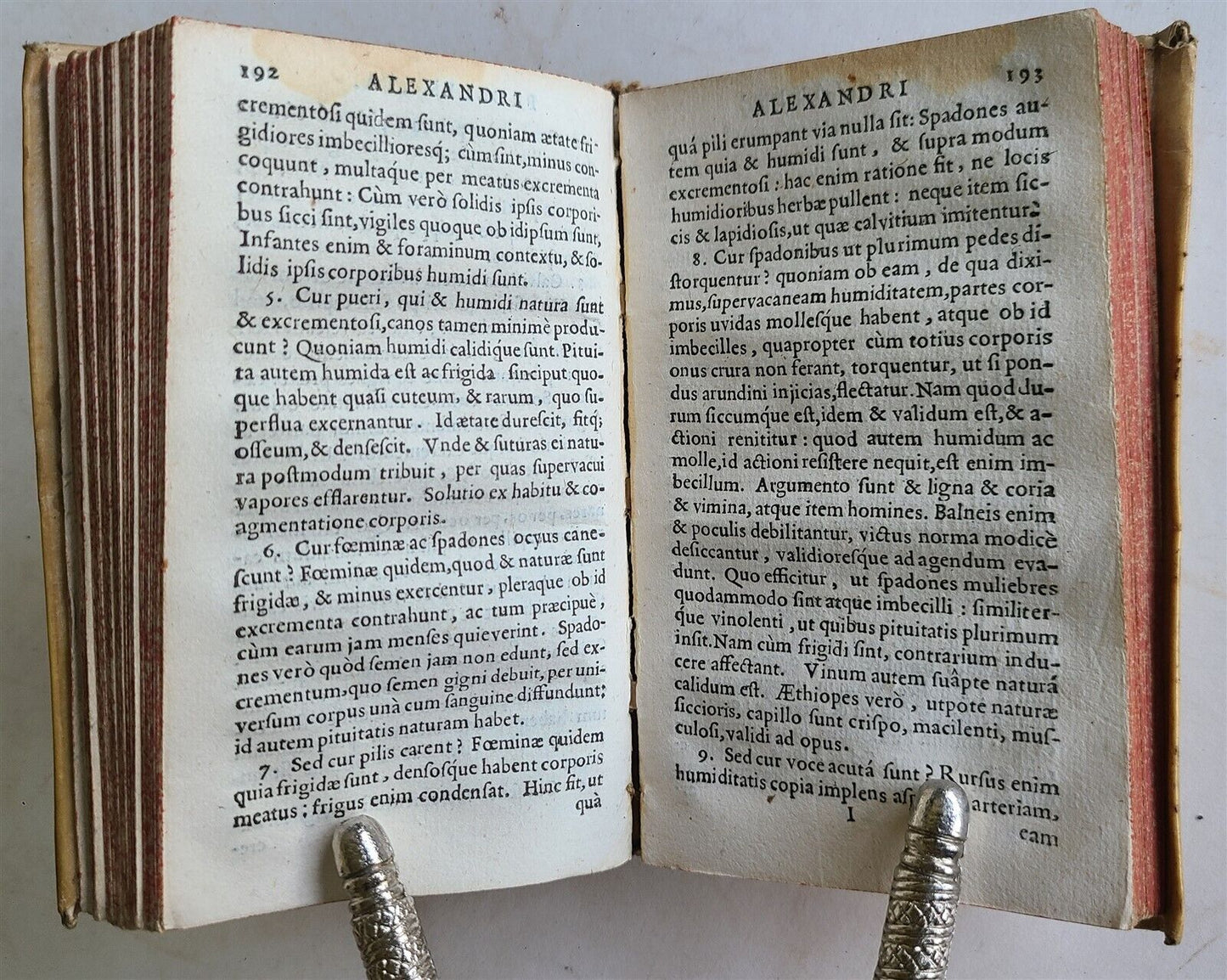 1643 ARISTOTLE Aliorumque problemata ANTIQUE vellum binding