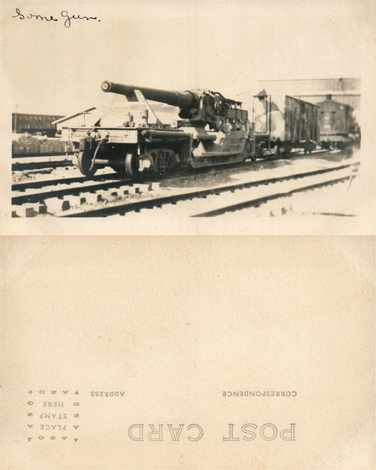RAILROAD RIFLE REAL PHOTO POSTCARD ANTIQUE RPPC