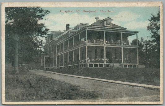 FT. BENJAMIN HARRISON IND HOSPITAL ANTIQUE POSTCARD