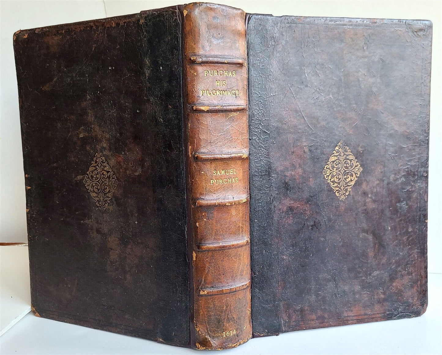 1614 PURCHAS HIS PILGRIMAGE. OR RELATIONS OF THE WORLD antique in ENGLISH rare