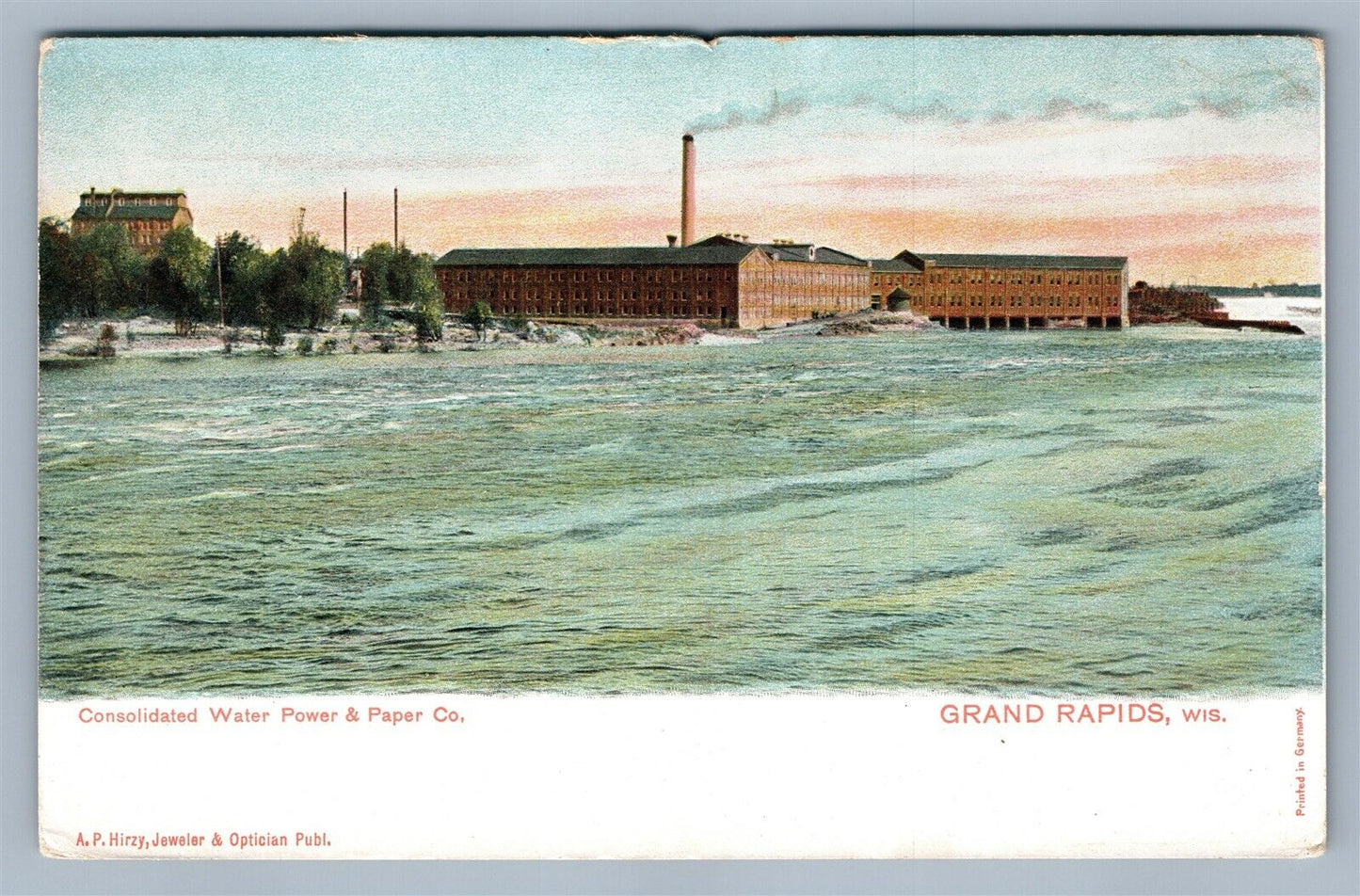 GRAND RAPIDS WI CONSOLIDATED WATER POWER & PAPER CO. ANTIQUE POSTCARD